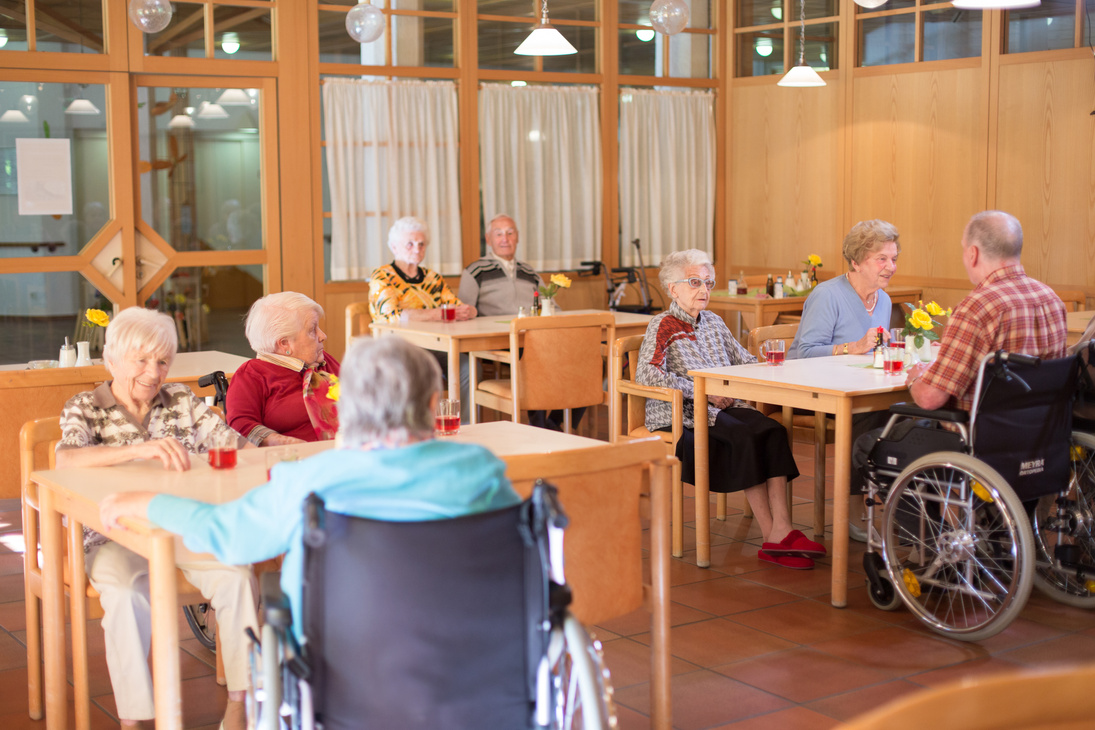 Elderly people in a nursing home